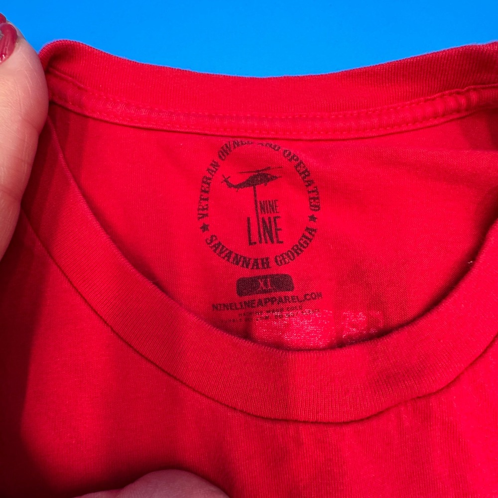 Nine Line Apparel Mens XL Red R.E.D. Remember Everyone Deployed Graphic T-Shirt - Picture 4 of 6